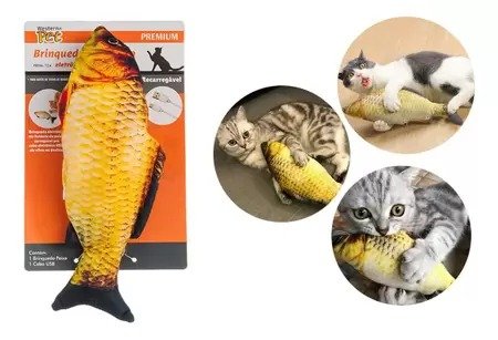 Peixe Elétrico Brinquedo Pet Usb Pet Gato Cachorro - Imagem 4